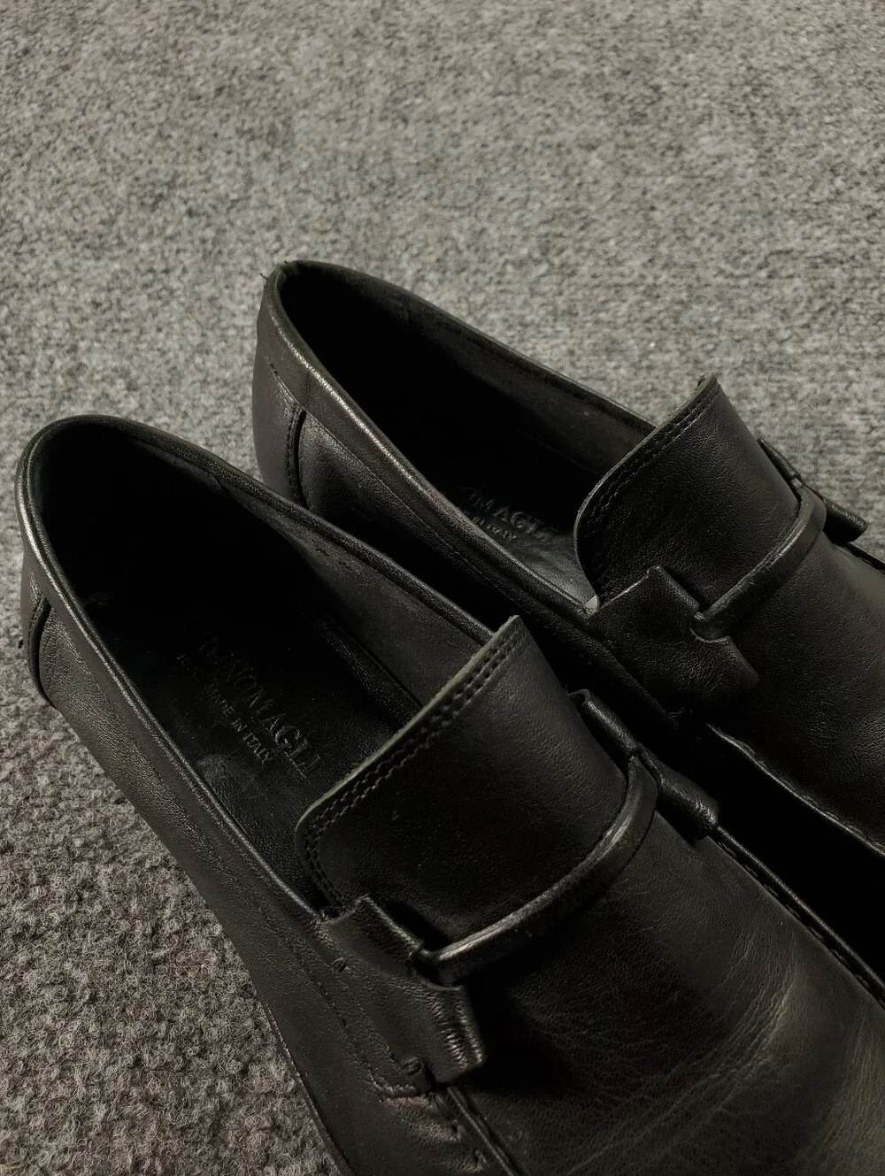 Bruno Magli Tabarro Penny Loafers Mens 9.5M Slip On Dress Shoes Black Leather